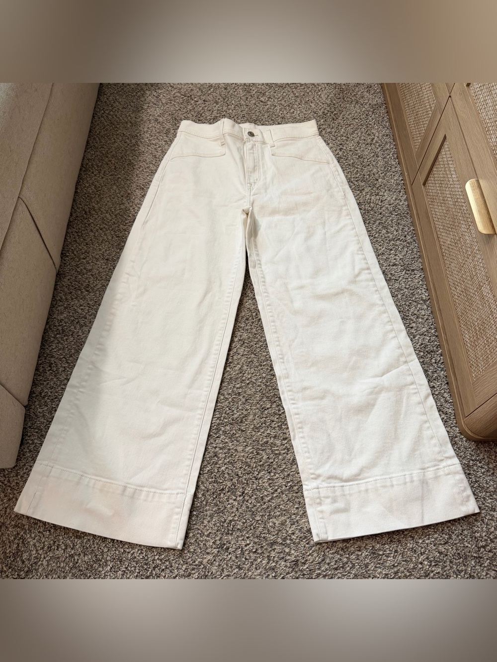 Women’s Gap Wide Leg Sky High White Denim Size 6P NWOT